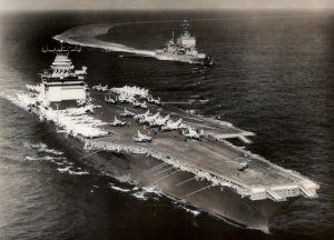 One of the ships Bob served on: USS Enterprise, a nuclear-powered vessel
